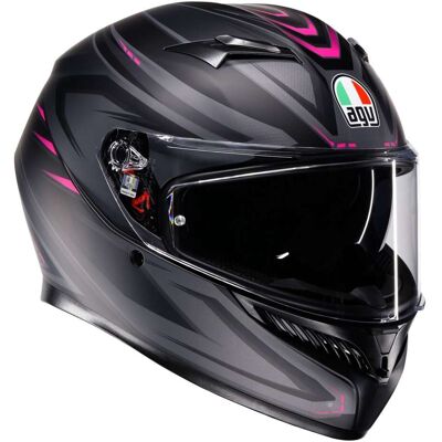 Casco Moto Integrale Agv K3 SYTH Opaco Nero Rosa taglia 2XL Casco Moto Integrale Agv K3 SYTH Opaco Nero Rosa taglia 2XL