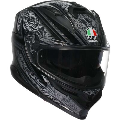 Casco Moto Integrale Agv K7 DAMASCUS Nero Silver taglia XL Casco Moto Integrale Agv K7 DAMASCUS Nero Silver taglia XL