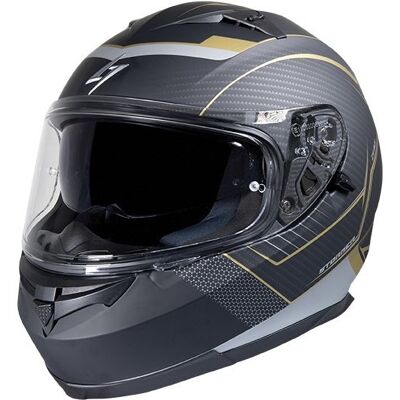Casco Moto Stormer ZS-801 - Nero Oro - ECE 2205 Casco Moto Stormer ZS-801 - Nero Oro - ECE 2205