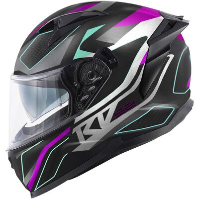 Casco Moto Integrale Kappa KV52 ATLANTIC Nero Opaco Fucsia B taglia XS Casco Moto Integrale Kappa KV52 ATLANTIC Nero Opaco Fucsia B taglia XS