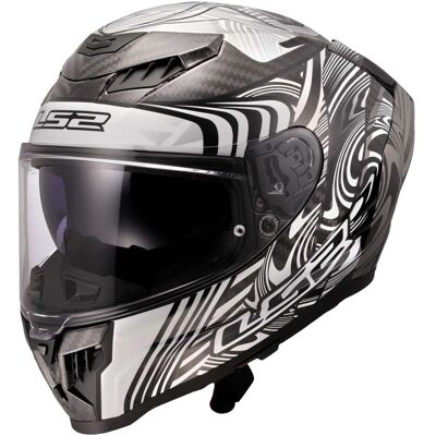 Casco Moto Integrale LS2 FF807 DRAGON ENTHUM Silver taglia 3XL Casco Moto Integrale LS2 FF807 DRAGON ENTHUM Silver taglia 3XL
