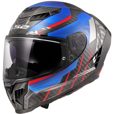 Casco Moto Integrale LS2 FF807 DRAGON TRAX Blue Rosso taglia 2XL Casco Moto Integrale LS2 FF807 DRAGON TRAX Blue Rosso taglia 2XL