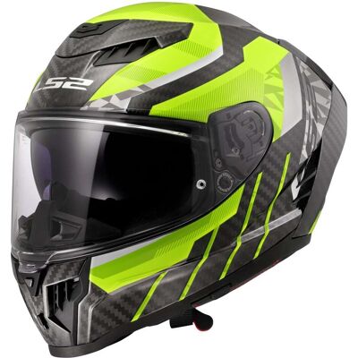 Casco Moto Integrale LS2 FF807 DRAGON TRAX Giallo Fluo taglia S Casco Moto Integrale LS2 FF807 DRAGON TRAX Giallo Fluo taglia S