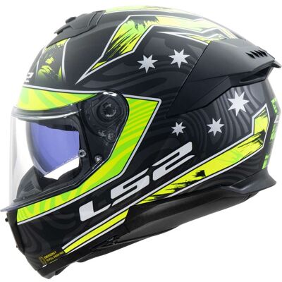 Casco Moto Integrale LS2 FF808 STREAM II GALDAM Nero Giallo taglia XL Casco Moto Integrale LS2 FF808 STREAM II GALDAM Nero Giallo taglia XL
