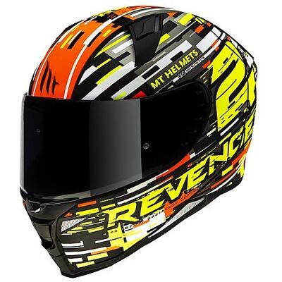 MT Helmets Casco Moto Integrale Mt Helmet REVENGE 2 BAYE A4 Giallo Fluo taglia XS MT Helmets Casco Moto Integrale Mt Helmet REVENGE 2 BAYE A4 Giallo Fluo taglia XS