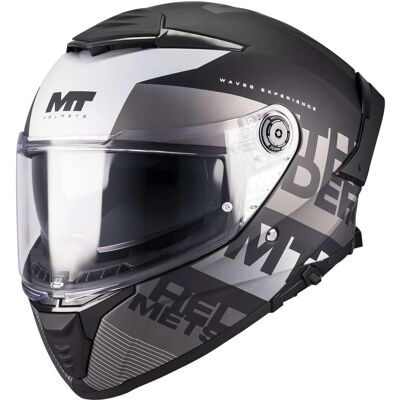 Casco Moto Integrale Mt Helmets THUNDER 4 SV WAVES B2 Bianco taglia XL Casco Moto Integrale Mt Helmets THUNDER 4 SV WAVES B2 Bianco taglia XL
