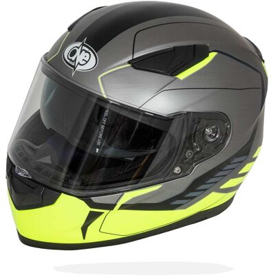 Casco Moto Integrale One GT1 Doppia Visiera Titanio Giallo O taglia M Casco Moto Integrale One GT1 Doppia Visiera Titanio Giallo O taglia M