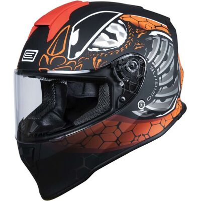 Casco Moto Integrale Origine DINAMO Fighter Rosso Fluo Nero taglia L Casco Moto Integrale Origine DINAMO Fighter Rosso Fluo Nero taglia L
