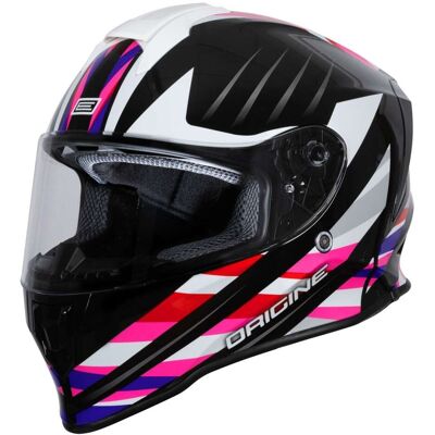 Casco Moto Integrale ORIGINE DINAMO FOOLISH Rosa Nero Lucido taglia M Casco Moto Integrale ORIGINE DINAMO FOOLISH Rosa Nero Lucido taglia M