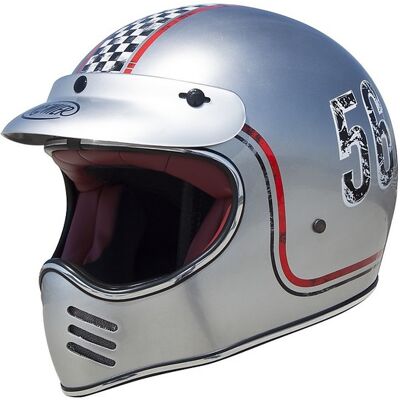 Casco Moto integrale Premier Style anni 70 MX FL Chrome taglia XS Casco Moto integrale Premier Style anni 70 MX FL Chrome taglia XS