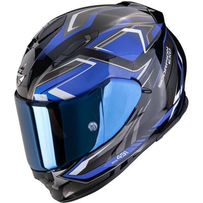 Casco Moto Integrale Scorpion EXO-491 ZUMO Nero Blu taglia M Casco Moto Integrale Scorpion EXO-491 ZUMO Nero Blu taglia M