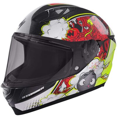 Casco Moto Integrale Stormer Strike Kid Boom Rosso taglia L Casco Moto Integrale Stormer Strike Kid Boom Rosso taglia L