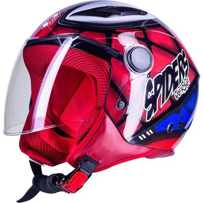 Casco Moto Jet Bambino One Junior Spiderman Rosso - Casco moto Casco Moto Jet Bambino One Junior Spiderman Rosso - Casco moto