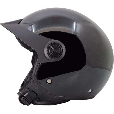 Casco Moto Jet Bhr 833 Peak Nero Lucido taglia M Casco Moto Jet Bhr 833 Peak Nero Lucido taglia M
