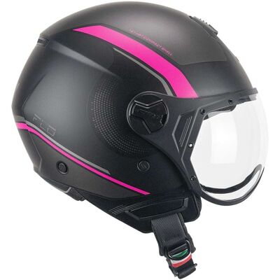 Casco Moto Jet CGM 167M FLO DOT - Nero Fucsia fluo opaco - Casco Casco Moto Jet CGM 167M FLO DOT - Nero Fucsia fluo opaco - Casco