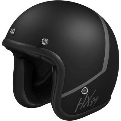 Casco Moto Jet Custom Ixs 89 2.0 Nero Opaco Grigio taglia XS Casco Moto Jet Custom Ixs 89 2.0 Nero Opaco Grigio taglia XS