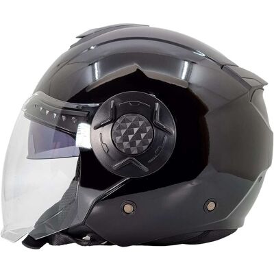 Casco Moto Jet Doppia Visiera Bhr 830 Flash Nero Metallizzat taglia XL Casco Moto Jet Doppia Visiera Bhr 830 Flash Nero Metallizzat taglia XL