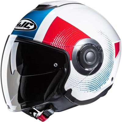 Casco Moto Jet Hjc i40N PYLE MC21 Bianco Blu Rosso taglia M Casco Moto Jet Hjc i40N PYLE MC21 Bianco Blu Rosso taglia M