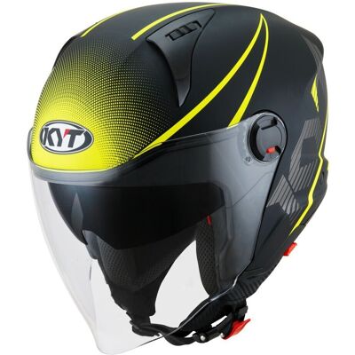 Casco Moto Jet KYT D-CITY COLORFUL Giallo taglia S Casco Moto Jet KYT D-CITY COLORFUL Giallo taglia S