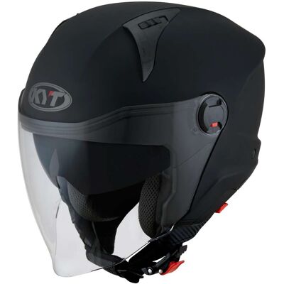 Casco Moto Jet KYT D-CITY PLAIN Opaco Nero taglia XL Casco Moto Jet KYT D-CITY PLAIN Opaco Nero taglia XL