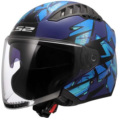 Casco Moto Jet LS2 OF600 COPTER II KANJI Blue taglia XS Casco Moto Jet LS2 OF600 COPTER II KANJI Blue taglia XS
