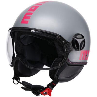Casco Moto Jet Momo Design FGTR CLASSIC Fluo Grigio Opaco Fu taglia S Casco Moto Jet Momo Design FGTR CLASSIC Fluo Grigio Opaco Fu taglia S