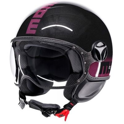 Casco Moto Jet Momo Design FGTR CLASSIC Stripes Glitter Blac taglia L Casco Moto Jet Momo Design FGTR CLASSIC Stripes Glitter Blac taglia L