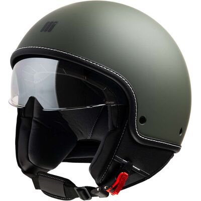 Casco Moto Jet Motocubo 717 BEETLE Verde Army (22.06) taglia S Casco Moto Jet Motocubo 717 BEETLE Verde Army (22.06) taglia S