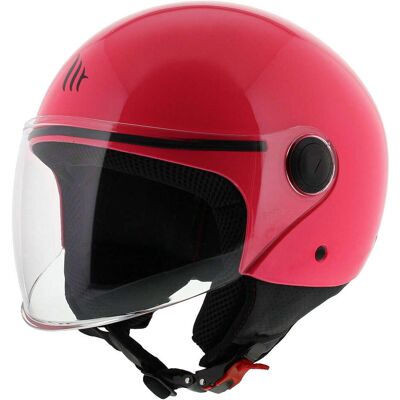 Casco Moto Jet Mt Helmets STREET S Solid A8 Rosa Lucido 22.0 taglia M Casco Moto Jet Mt Helmets STREET S Solid A8 Rosa Lucido 22.0 taglia M