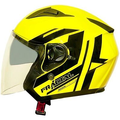 Casco Jet Jettone Giallo Nero - Tipo Jet - ECE 22 05 Casco Jet Jettone Giallo Nero - Tipo Jet - ECE 22 05