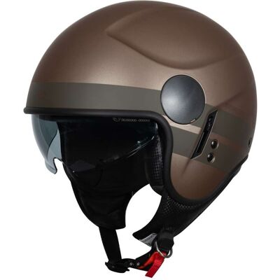 Casco Moto Jet ORIGINE SIERRA DISCOVERY Marrone Opaco 22.06 taglia M Casco Moto Jet ORIGINE SIERRA DISCOVERY Marrone Opaco 22.06 taglia M