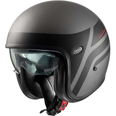 Casco Moto Jet Premier VINTAGE K17 BM Grigio Opaco taglia XS Casco Moto Jet Premier VINTAGE K17 BM Grigio Opaco taglia XS