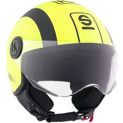 Bhr Casco Moto Jet Sparco Riders SP601 Giallo Fluo Nero taglia XL Bhr Casco Moto Jet Sparco Riders SP601 Giallo Fluo Nero taglia XL