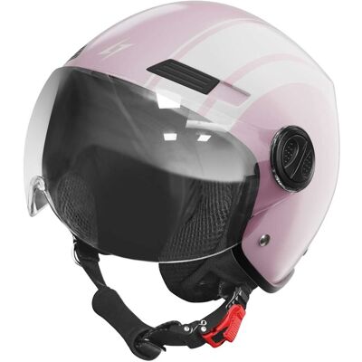 Casco Moto jet Stormer RIDE PATH PALE Rosa Perla taglia XS Casco Moto jet Stormer RIDE PATH PALE Rosa Perla taglia XS