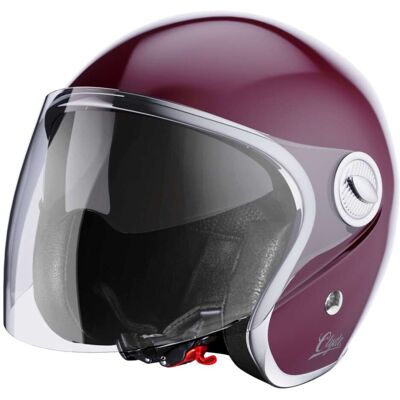 Casco Moto Jet Vintage Stormer CLYDE Solid Burgundy Lucido taglia S Casco Moto Jet Vintage Stormer CLYDE Solid Burgundy Lucido taglia S