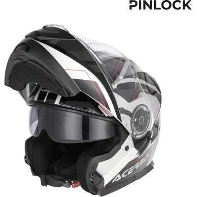 Casco Moto Modulare Acerbis Doppia Visiera SEREL 22.06 Nero taglia XL Casco Moto Modulare Acerbis Doppia Visiera SEREL 22.06 Nero taglia XL
