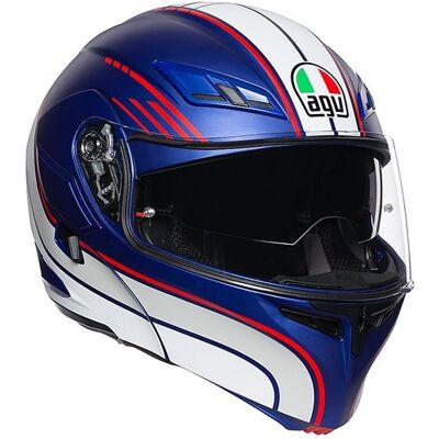 Casco Moto Modulare AGV Compact ST BOSTON Nero Blu Bianco Ro taglia XS Casco Moto Modulare AGV Compact ST BOSTON Nero Blu Bianco Ro taglia XS