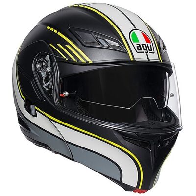 Casco Moto Modulare AGV Compact ST BOSTON Nero Opaco Grigio taglia XS Casco Moto Modulare AGV Compact ST BOSTON Nero Opaco Grigio taglia XS