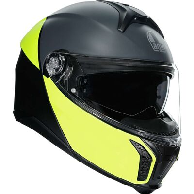 Casco Moto Modulare Agv TOURMODULAR BALANCE Nero Opaco Giall taglia S Casco Moto Modulare Agv TOURMODULAR BALANCE Nero Opaco Giall taglia S