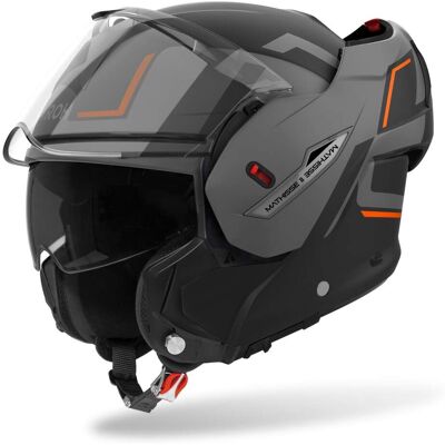 Casco Moto Modulare P/J Airoh MATHISSE 2 GENIUS Arancio Opac taglia M Casco Moto Modulare P/J Airoh MATHISSE 2 GENIUS Arancio Opac taglia M