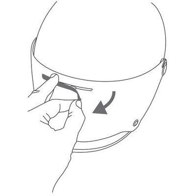 Cover Presa d'Aria Visiera Leg-1 per Casco Agv X3000 taglia unica Cover Presa d'Aria Visiera Leg-1 per Casco Agv X3000 taglia unica