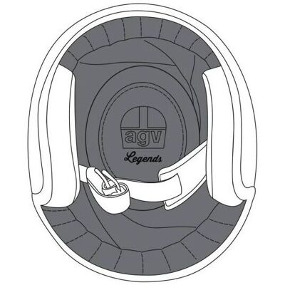 Cuffia Crown Pad AGV per Casco X70 - Taglia S taglia unica Cuffia Crown Pad AGV per Casco X70 - Taglia S taglia unica