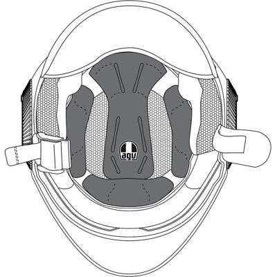 Cuffia Interna Crow Pad Casco Agv ORBYT taglia XS Cuffia Interna Crow Pad Casco Agv ORBYT taglia XS