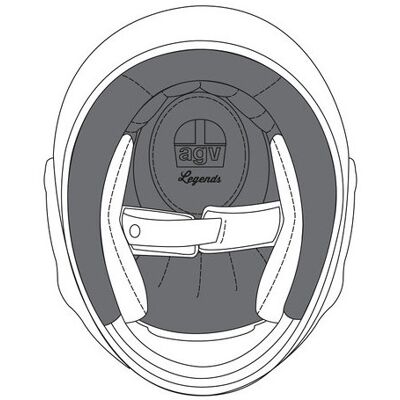 Cuffia Interna Originale Per Casco AGV X3000 Taglia 2XL taglia unica Cuffia Interna Originale Per Casco AGV X3000 Taglia 2XL taglia unica