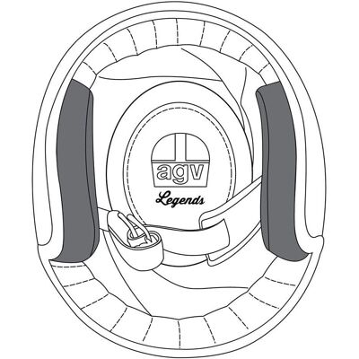 Cuffie Cheek Pads AGV per Casco X70 - Taglia S taglia unica Cuffie Cheek Pads AGV per Casco X70 - Taglia S taglia unica