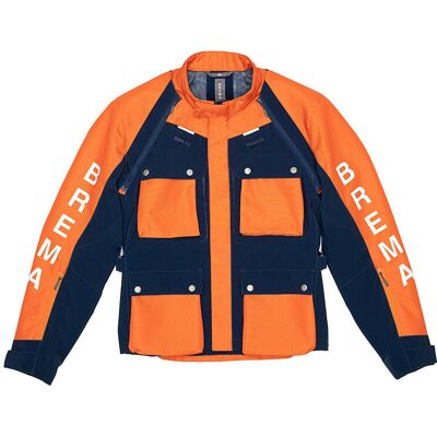 Giacca Moto Brema Valli XR-J Arancio Blu taglia M Giacca Moto Brema Valli XR-J Arancio Blu taglia M