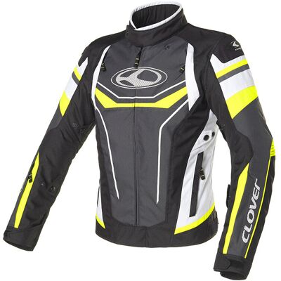 Giacca Moto Clover AIRBLADE 4 SPORT Bianco Giallo taglia L Giacca Moto Clover AIRBLADE 4 SPORT Bianco Giallo taglia L