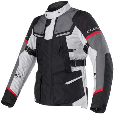 Giacca Moto Clover SCOUT 4 WP Nero Grigio Rosso taglia 2XL Giacca Moto Clover SCOUT 4 WP Nero Grigio Rosso taglia 2XL