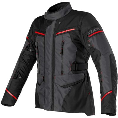 Giacca Moto Clover STORM 4 WP Rosso Grigio Scuro Nero taglia M Giacca Moto Clover STORM 4 WP Rosso Grigio Scuro Nero taglia M