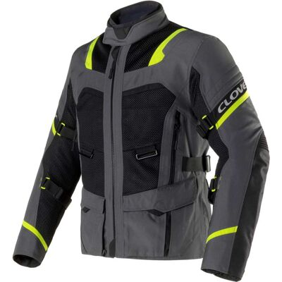 Giacca Moto Clover VENTOURING 4 WP Giallo Grigio Scuro Nero taglia L Giacca Moto Clover VENTOURING 4 WP Giallo Grigio Scuro Nero taglia L